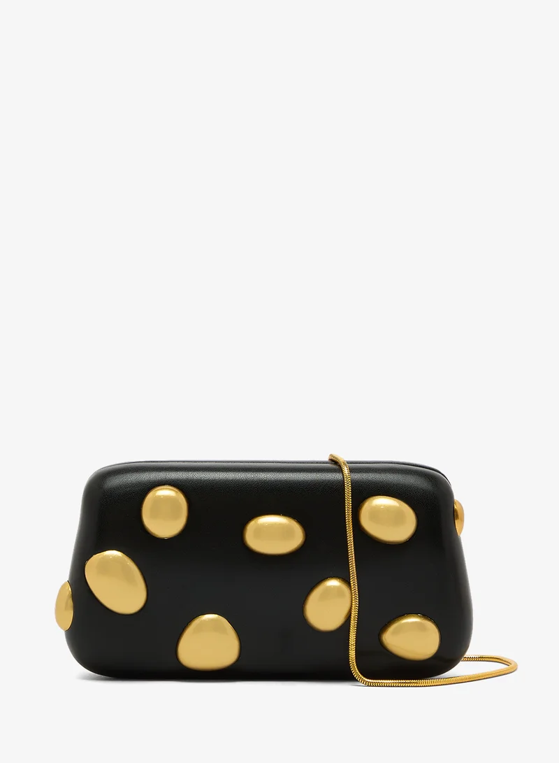 ELLA Statement Clutch With Gold Embellishments